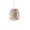 Hello Honey® 18" Natural Round Woven Rattan & Bamboo Pendant Lamp